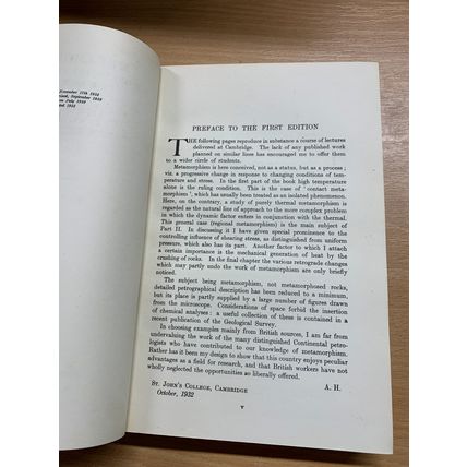 1952 "METAMORPHISM" TRANSFORMATIONS OF ROCK MASSES ILLUSTRATED HB BOOK (P4)