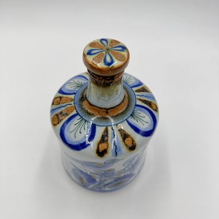 El Palomar Ken Edwards Mexican Folk Art Studio Art Pottery Decanter Painted 7”