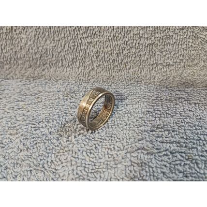 1993 90% Silver Proof Washington Quarter size 8 coin ring handmade