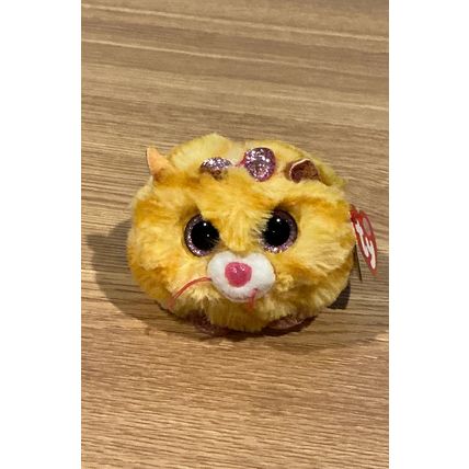 Ty Puffies Tabitha The Tabby Cat Stuffed Beanie Cute Mini Plushie