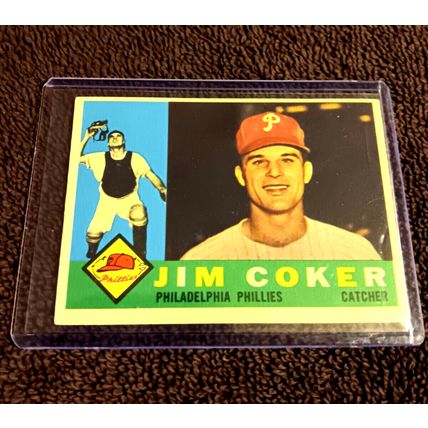 1960 Topps # 438 Jim Coker Catcher 6.0 EX/MT Or Better Shape Light Creases