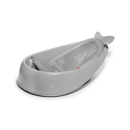 Skip Hop Infant Bath Tub 3-Stage Grow with Baby Smart Sling MOBY Bathtub Grey Ag