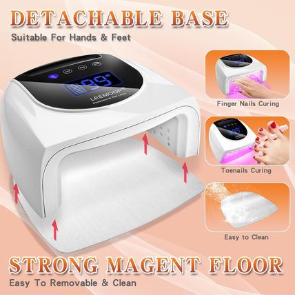 Rechargeable UV LED Nail Lamp, 96W Cordless UV Light for Nails with Handle, Prof
