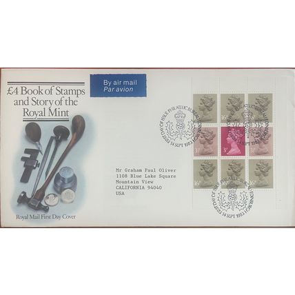 GB 1983 Royal Mint Booklet Royal Mail Edinburgh FDC SG DX4 X930l UEP15 stamp