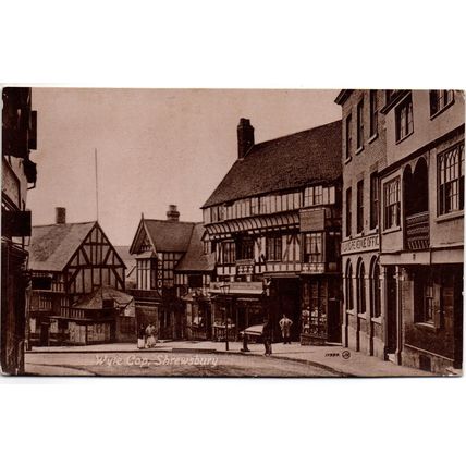 REAL PHOTOGRAPHIC POSTCARD OF WYLE COP SHREWSBURY SHROPSHIRE (4337)