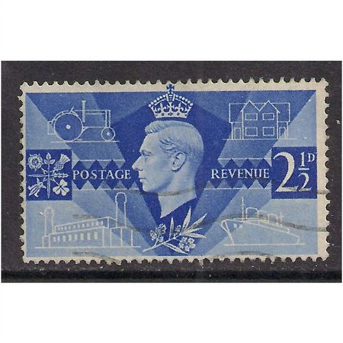 GB 1946 KGV1 2 1/2d Ultramarine Peace SG 491.(G843 )