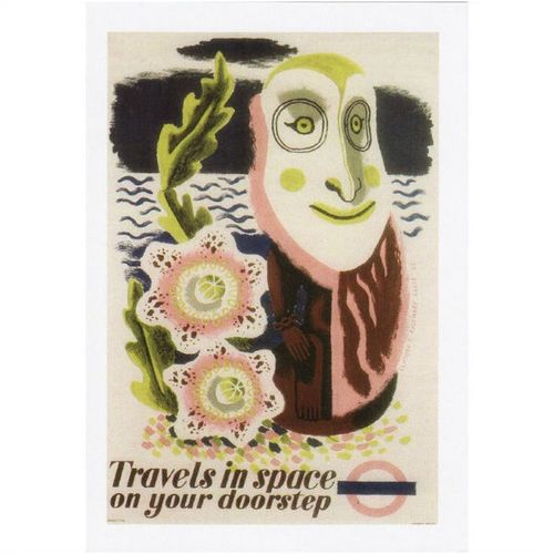 Poster Art Postcard London Transport Travels in Space Rosemary Ellis 1937
