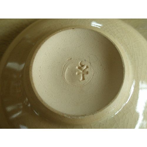 Powder Blue Studio Pottery Pin Dish With Floral Design