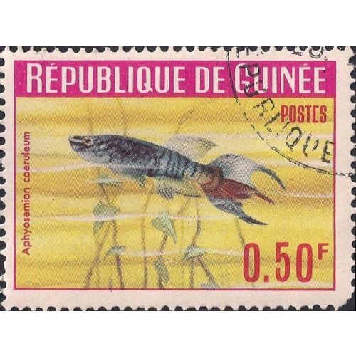GUINEA, FISH, Blue Gularis, rose 1964, 0.50F