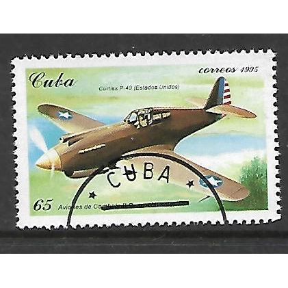CUBA 1995 65c CURTISS P-40 USA SG 3976 FINE USED#2