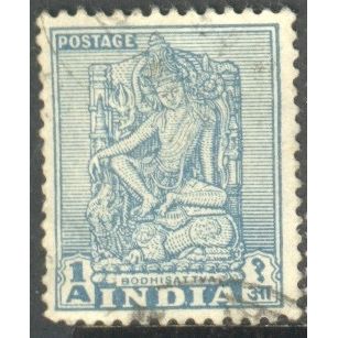 India 1949 - SG 333 - 1a blue - Bodhisattva - used 8