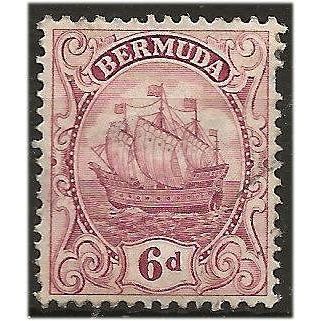 Bermuda 1924 SG86 6d Purple Mounted Mint .. ..
