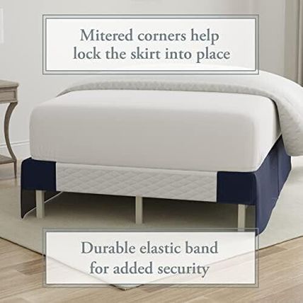 Magic Skirt Wrap Around Bed Skirt-14" Drop-70" X 83"-KING-WHITE-NEW-SEALED-FAST