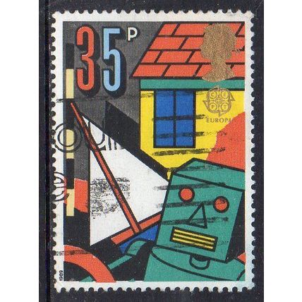 GB 1989 Europa - Games and Toys - Toy Yacht and Robot 35p Used