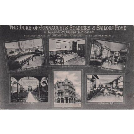 Duke Of Connaughts Soldiers Sailors Room London Old Postcard