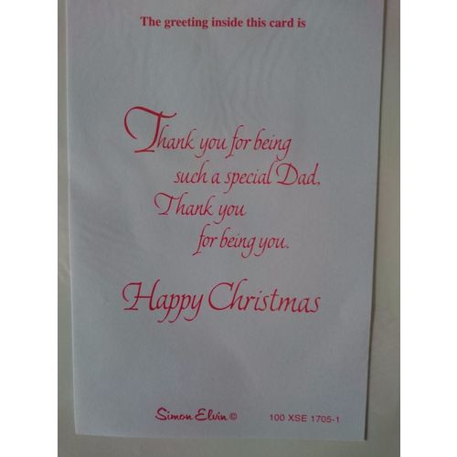 Large Christmas Cards - For a special Dad - 04 - **** CLEARANCE ****