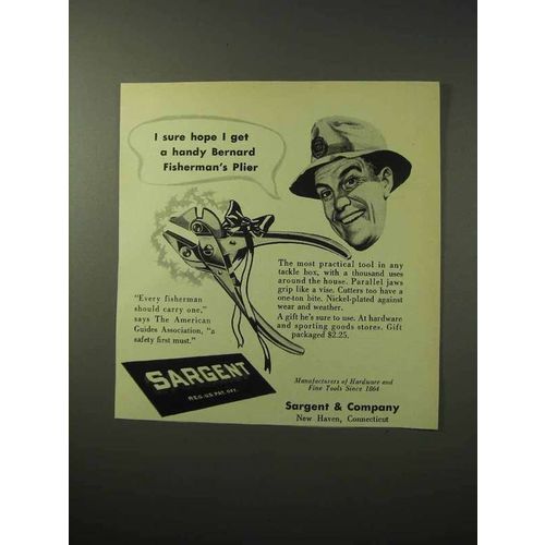1950 Sargent Bernard Fisherman's Plier Ad - Handy