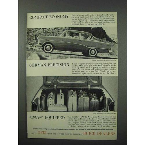 1960 Buick Opel Rekord Two-Door Sedan Ad - Compact