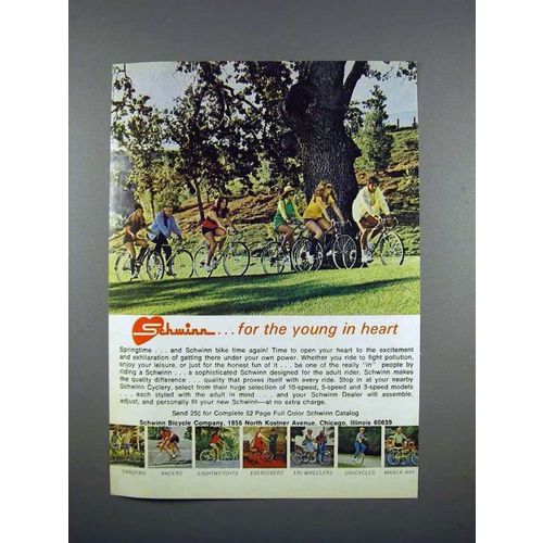 1972 Schwinn Bicycle Ad - the Young in Heart!