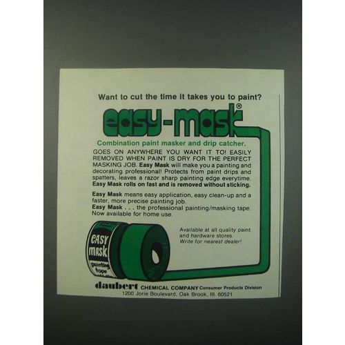 1979 Daubert Chemical Easy-Mask Painting Tape Ad - Cut The Time it Takes