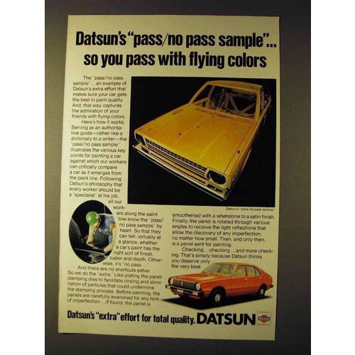 1979 Datsun Cars Ad - Pass/No Pass Sample