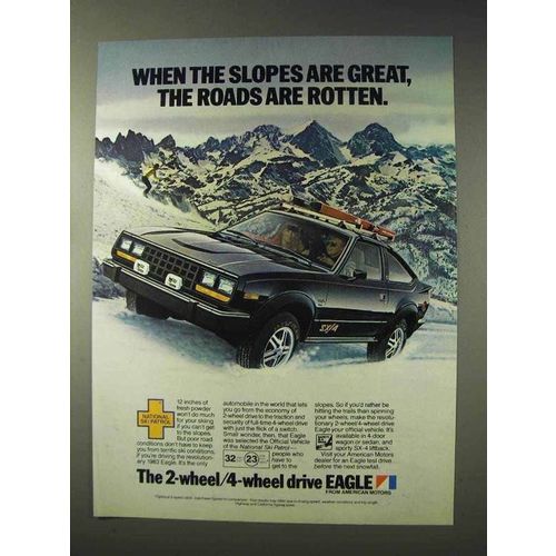 1983 Eagle SX-4 Liftback Car Ad - Roads are Rotten