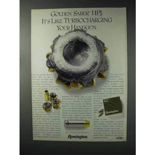 1993 Remington Golden Saber HPJ Ammunition Ad