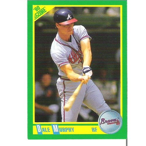 1990 Score baseball Dale Murphy card 66 - NM - Braves