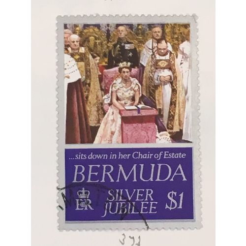 Bermuda QEII 1977 Silver Jubilee $1 Chair Estate Used SG 373 Sc349 postage stamp