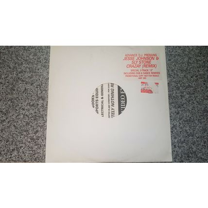 Jesse Johnson Featuring Sly Stone ‎– Crazay (AMY 360) 1986 (12" Promo)