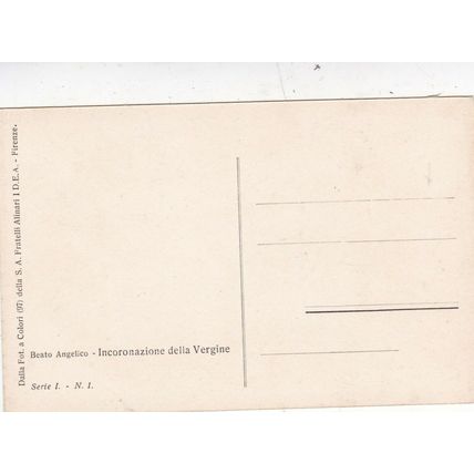 Fra Angelico Coronation of the Virgin Postcard unused VGC