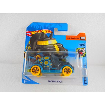 Hotwheels treasure hunt tricera-truck (blue) sort card boxed good zz