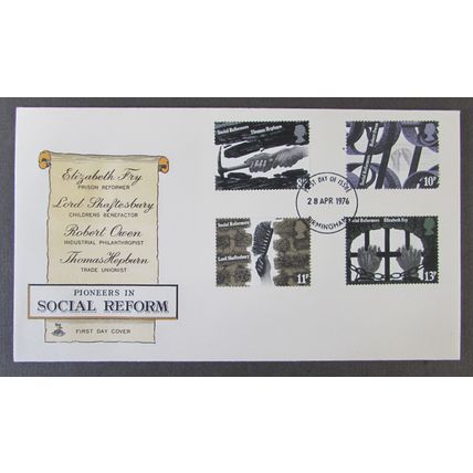 MERCURY - SOCIAL REFORMERS FIRST DAY COVER 1976