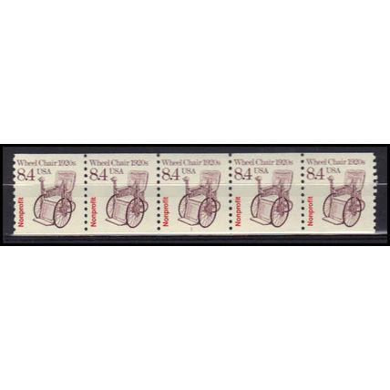 2256 8.4c Wheel Chair Fine MNH Dry Gum PNC 1/5 X3040