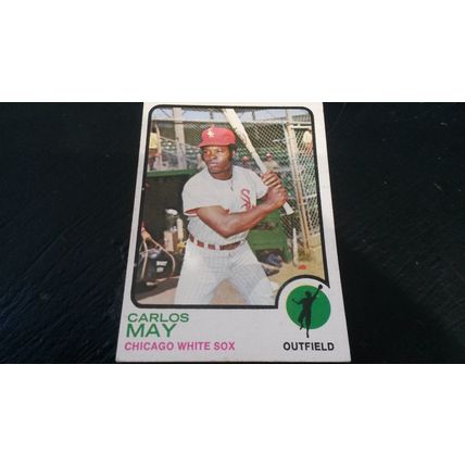 1973 Topps Card # 105 Carlos May Very Good-Excellent (4) Chicago White Sox