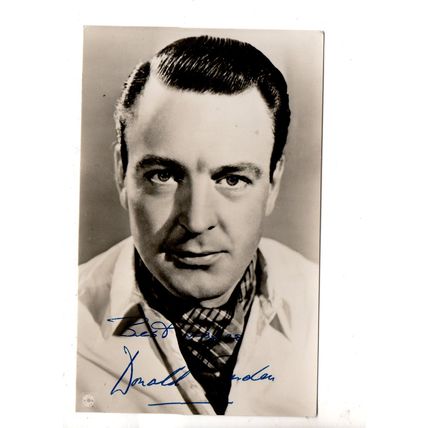 SUPERB REAL PHOTOGRAPHIC POSTCARD OF FILM STAR DONALD SINDEN (2477)