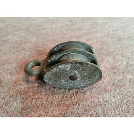 Vintage Cast Iron Twin Pulley, Boats / Maritime / Ships