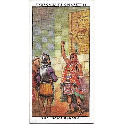 Treasure Trove 1937 Churchman's Cigarette Card 46 - The Inca's Ransom