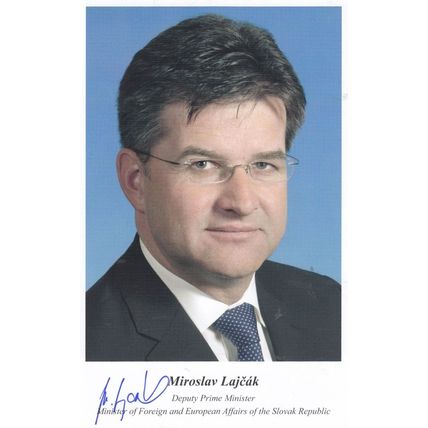 Miroslav Lajcak Slovak Minister Foreign Affairs of Slovakia Hand Signed Photo