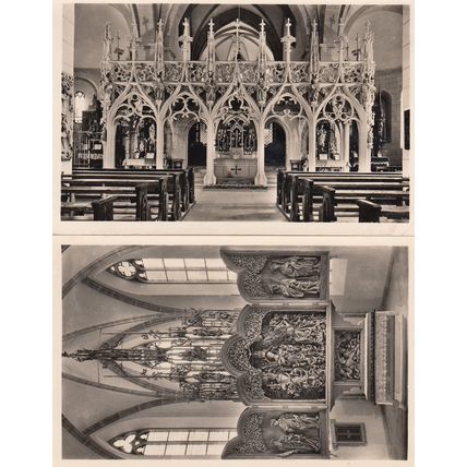 Breisacher Stephansmünster Breisach AM Rhein Church 2x Postcard s