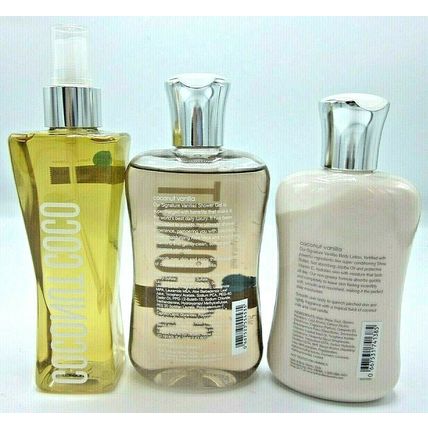 Bath & Body Works Body Mist Lotion Shower Gel Set Signature Vanilla's Coconut