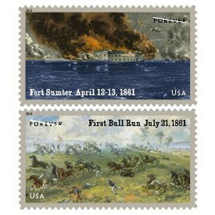 The Civil War 1862 New Orleans & Antietam 12 Current Rate Stamps Scott 4665