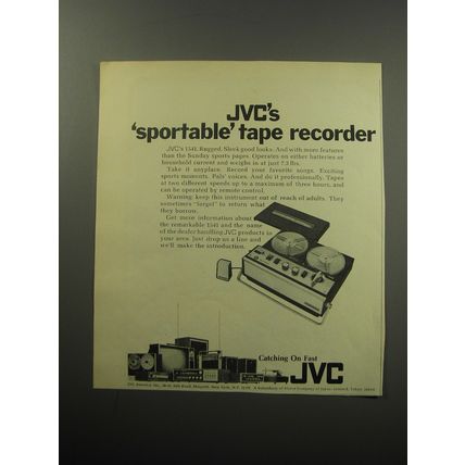 1969 JVC 1541 Tape Recorder Ad - JVC's sportable tape recorder