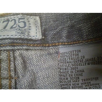 Levi 725 blue jeans men's 29 x 30" vintage