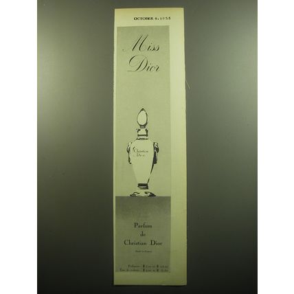 1958 Christian Dior Miss Dior Perfume Ad