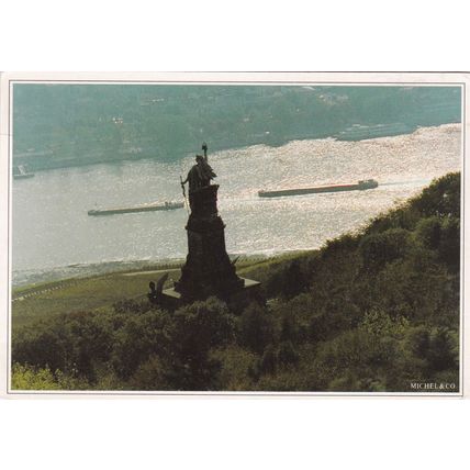 Rhein Niederwalddenkmal Germany Postcard posted corner crease