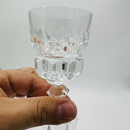 Vintage Rexxford Crystal Golden Crown E&R Yugoslavia Cordial Glasses 5in rare