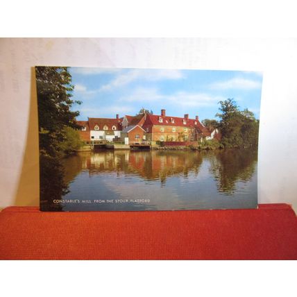 CONSTABLE'S MILL from the Stour FLATFORD. Suffolk. unused postcard by J Salmon =