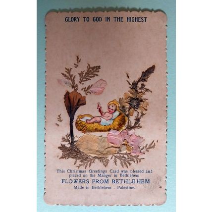 Christian Christmas greeting card circa 1890