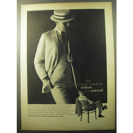1960 Natural Cotton Council Advertisement - For summer Comfort